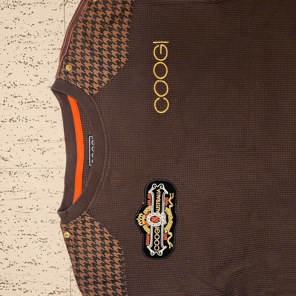 Coogi Waffle Knit Embroidered Spellout Crewneck Sweater Vintage Y2K - Picture 5 of 12